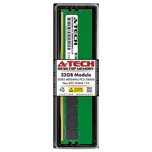 A-Tech 32GB PC5-38400 Desktop DIMM DDR5 4800MHz 288-Pin Non-ECC Memory RAM 1x32G - Picture 1 of 7