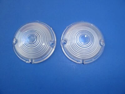 1957 CHEVROLET BEL AIR 210 150 PARKING LIGHT LENS-GUIDE-CLEAR-PAIR-NEW-5947754 - Image 1 of 2