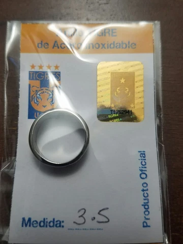 TIGRES UANL RING STAINLESS STEEL SIZE 3.5 OFFICIAL PRODUCT Cover