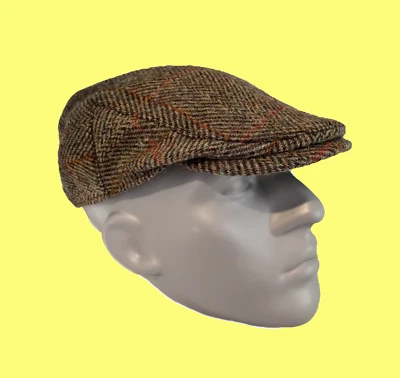 Gorra Hartside HS14 Scottish Highland Harris Tweed® - Salvia/Vino/Dorado - ELIGE EL TAMAÑO Foto 1 de 4
