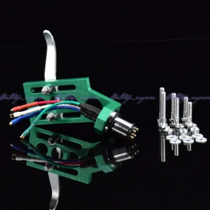 New 20pcs/lot CNC machined straight tonearm Angled GREEN headshell OFC leadwire - Picture 1 of 7