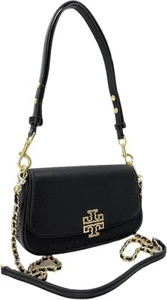 NEU Tory Burch Britten wandelbare Umhängetasche aus genarbtem Leder 2 Riemen - 495 $ - Bild 1 von 13