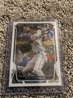 Nick Franklin #195 2014 Bowman White Ice 1/1 Superfractor - Seattle - Image 1 of 4