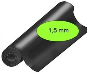 9m² EPDM-Flachdachabdichtung, 9m x 1m, Terrasse 1,5mm , Bautenschutzplatten - Bild 1 von 3