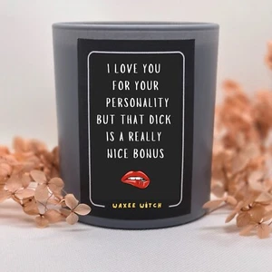Valentines Day Gift For Him Husband Mr Present Funny Candle Boobs Rude Sticker - Picture 1 of 4