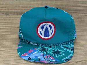 Vintage Nissin 89th ARCOM Tropical Snapback Rope Hat Cap Trucker Army Palm Trees - Bild 1 von 16