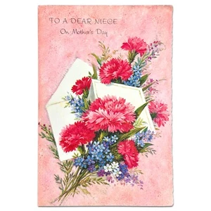 Nice Vintage MOTHER'S DAY Card FOR NIECE, Flower Bouquet by American Greetings+✉ - Picture 1 of 7