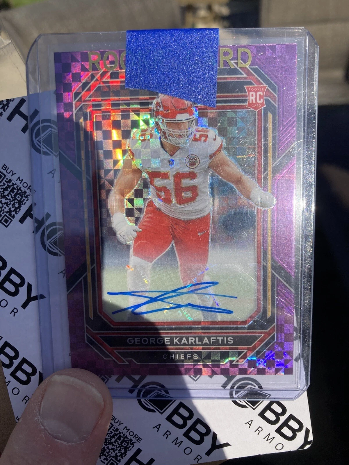 2022 Prizm Autographs Purple Power #378 George Karlaftis Auto RC SP /49 Chiefs!