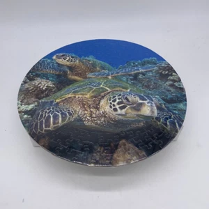 Green Sea Turtle Puzzle A· Round Puzzle 140 Pieces by Pigment & Hue 2014 New - Picture 1 of 5