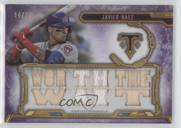 2020 Topps Triple Threads Relics Amethyst /27 Javier Baez #TTR-JB2