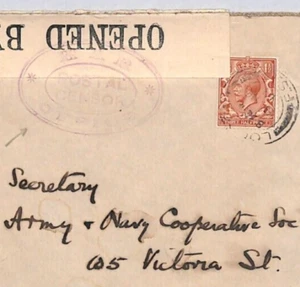 GB WW1 Cover ex SWEDEN? STOCKHOLM COMMERCE London CENSOR Oval 1918 YB185 - Picture 1 of 14