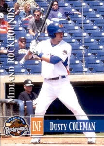 2014 Midland RockHounds Grandstand 4 Dusty Coleman Sioux Falls South Dakota Card - Picture 1 of 2