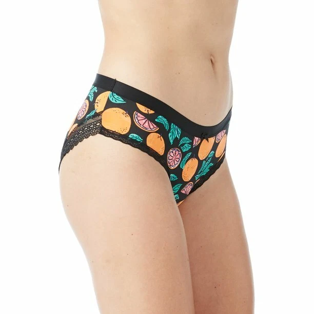 Bragas hipster de algodón para mujer No Boundaries talla PEQUEÑA negras con pomelos Foto 1 de 1