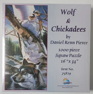 Wolf & Chickadees 1000 Teile Puzzle Daniel Renn Pierce ~ Sunsout Puzzles - Bild 1 von 6