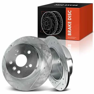 2x Nuevos rotores de freno traseros perforados para Toyota Camry Lexus ES300 1992-1996 RX300 Foto 1 de 4