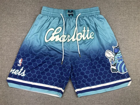 Charlotte Hornets City Men Basketball Shorts - Blue New Stitched Size:S-XXL Cover