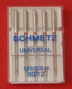 Schmetz Universal 80/12 sewing machine needles pkt of 5