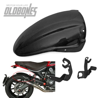 Extensión guardabarros trasero de fibra de carbono para Ducati Scrambler 2015-2019 Foto 1 de 4