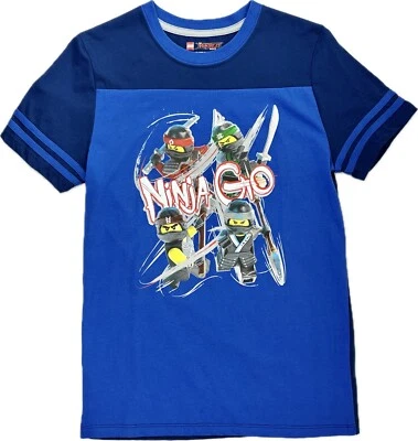 Warner Brothers Kids Blue Short Sleeve Cotton Lego Ninjago Movie T Shirt Sz XL - Image 1 of 2