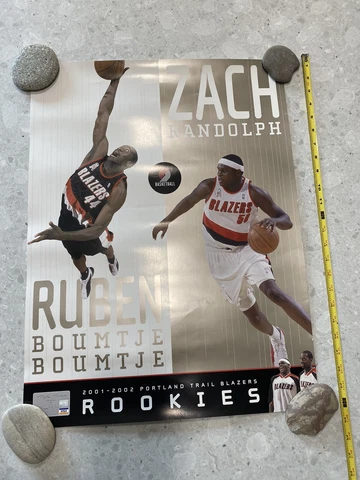ZACH RANDOLPH & BOUMTJE BOUMTJE Rookie POSTER 2002 ~ Portland Blazers Cover