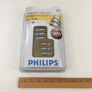 Philips SWV3505W/17 Component Video Cable 6' 24 Karat Gold Plated New FAST SHIP - Picture 1 of 12