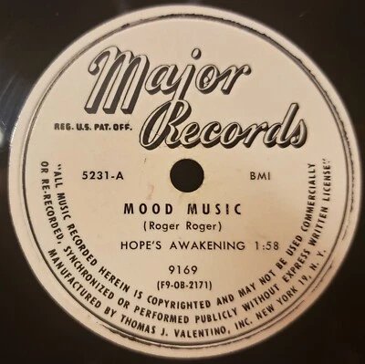 Major Records No. 5231 Roger. Roger. Hope's Awakening/Tread of Doom 10" 78RPM - Image 1 of 4
