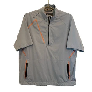 Sunice Golf Windbreaker Sullivan Zephal Waterproof Short-Sleeve Pullover Grey XL - Picture 1 of 13
