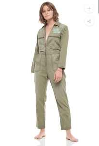 NWT Sandrine Rose TRES COOL FRONT ZIPPER JUMPSUIT Size S - Picture 1 of 16