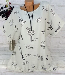 ITALY Shirt Tunika Bluse Sweatshirt Longshirt Top Oversize Beige  XXL 48 50 52 - Bild 1 von 6