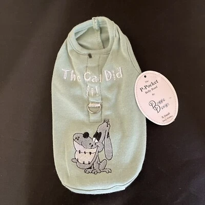 Dog Harness & T-shirt The Cat Did It! Light Green Size XS 2-5 lbs NWT - Imagem 1 de 4