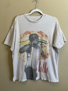 Camiseta De Colección Lil Wayne Rap Llamas Envejecidas Rara - Imagen 1 de 7