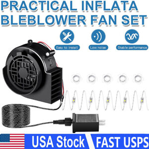 12V 1.5A Inflatable Blower Replacement Air Blower Fan Blower Motor W/ 5 Light