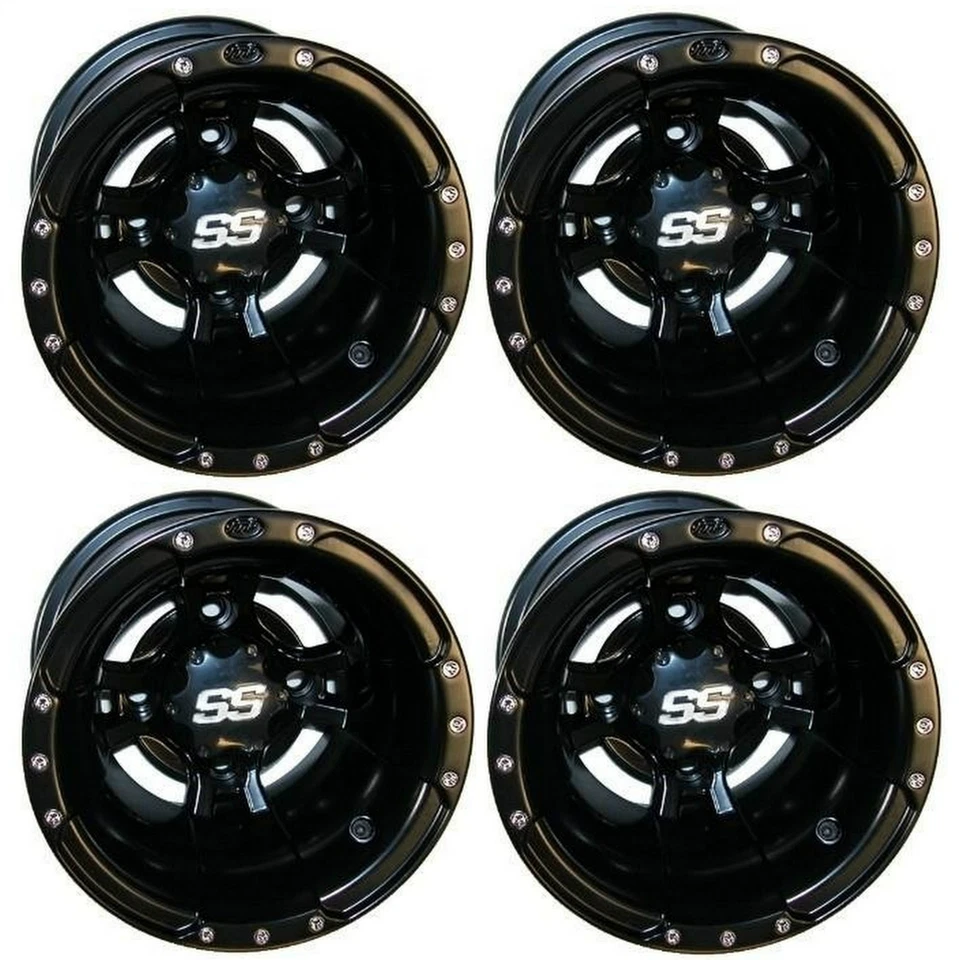 (4) Nuevas ruedas deportivas ITP SS112 negro mate Kawasaki 03-05 KFX400 y 08-14 KFX450 Foto 1 de 1