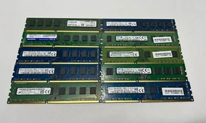 Lot of 10 DDR3 8GB PC3-12800U Desktop 1600MHz Memory RAM Mixed Major Brands - Picture 1 of 1