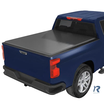 Cubierta Tonneau suave de 4 pliegues apta para Chevy Silverado GMC Sierra 2007-2023 5,8 ft Foto 1 de 4