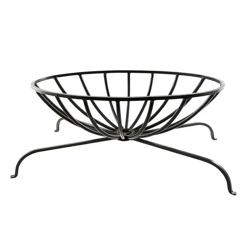 Fireplace Logs Grate Black Oval Wrought Iron Basket 13 in. Tall x 32 in. Width Cover