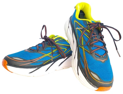 Hoka One One Clifton 3 Athletic Walking Running Shoes Sneakers, Blue, Size 9.5 - Image 1 of 4