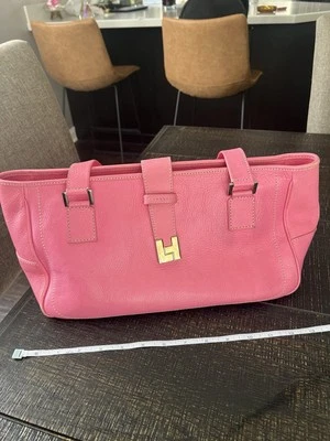 Cartera de cuero rosa vintage Lambertson Truex Foto 1 de 4