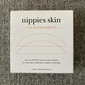 B-SIX NIPPIES SKIN NO-SHOW  SILICONE NIPPLE COVER BRA  INSERTS CREME A-C Cups - Picture 1 of 6
