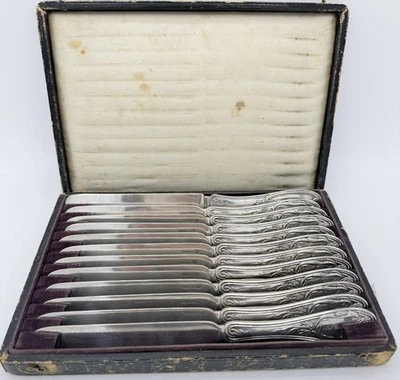Rare Coin Silver George Sharp Knives In Case Ca. 1860s - Image 1 of 4
