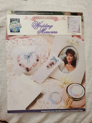 Ribbon Embroidery Wedding Memories Floral Pattern Leaflet Free Shipping - Image 1 of 2