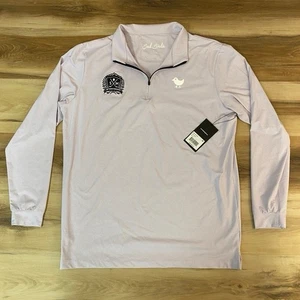 Maglione golf uomo Bad Birdie quarto zip manica lunga nuovo con etichette TAGLIA XL orchidea - Foto 1 di 5