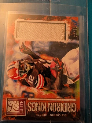 Donruss Elite 2014 impresión corta 22/25 reliquia usada en juegos ¡Josh Gordon! RARO 👀🔥🏈 Foto 1 de 4