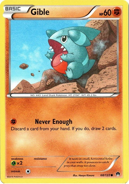 Gible - 68/122 - Common - BREAKPoint #68/122 Pokemon TCG - Image 1 of 1