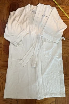 Holland America Cruise Line Boca Terry 白色长绗缝水疗装饰长袍 均码 — 第 1/4 张图片