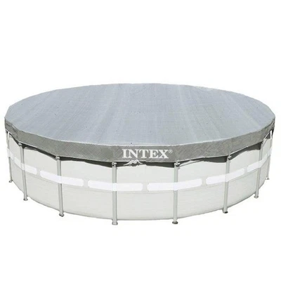 Intex 18 Ft Round Deluxe Pool Cover for Metal Frame Pools 28041E - Image 1 of 4
