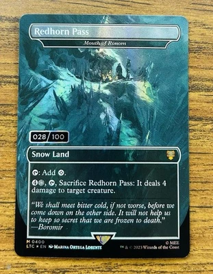 Redhorn Pass - Mouth of Ronom - Serialized - MTG LOTR - LTC - 028/100 - Image 1 of 3
