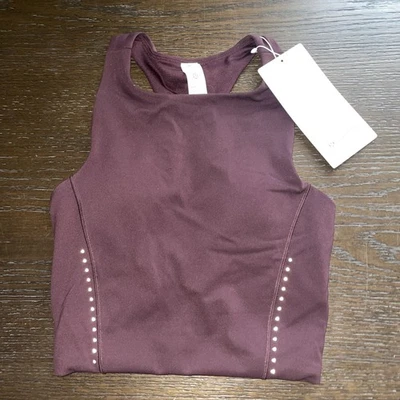 Tanque recortado Lululemon Swift Speed nuevo con etiquetas. Ciruela Goodnight color talla 0 Foto 1 de 4