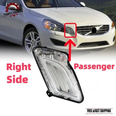 RH Passenger Side For Volvo S60 V60 2011-13 LED DRL Daytime Running Fog Light US Foto 1 de 4