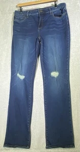 KUT from the Kloth Fab Ab Boyfriend Jeans Size 12 Blue Dark Wash High Rise - Picture 1 of 15